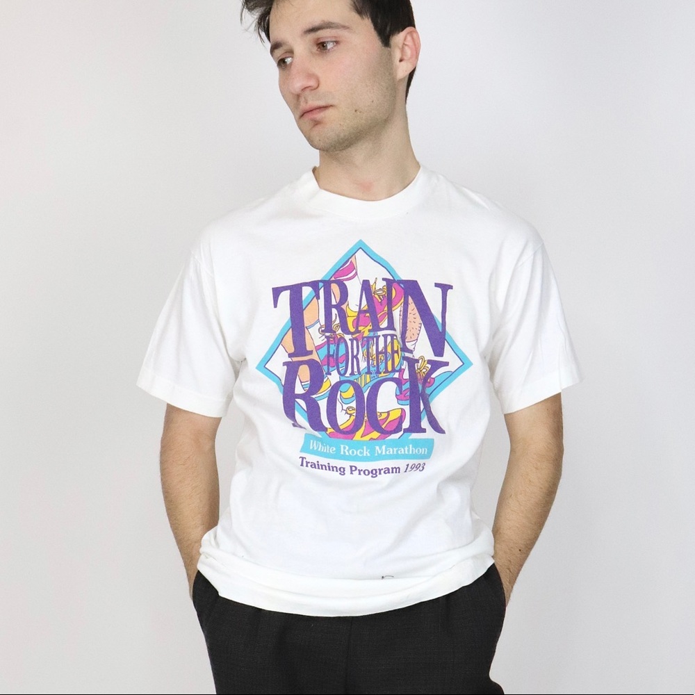 1993 Train For The Rock Marathon Single Stitch Tee